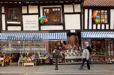 Angleterre, Newark. Un café-restaurant occupe maintenant la maison où le roi Charles Ier une fois resté.