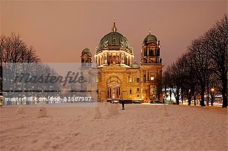 Berliner Dom, the Berlin Cathedral in winter.