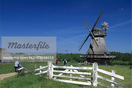 Windmühle in das Freilichtmuseum Molfsee, Schleswig-Holstein, Deutschland