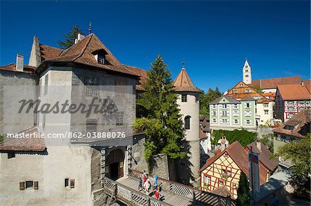 Alte Burg in Meersburg, Bodensee, Baden-Württemberg, Deutschland