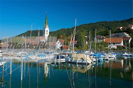 Port de plaisance de Sipplingen, lac de Constance, Bade-Wurtemberg, Allemagne