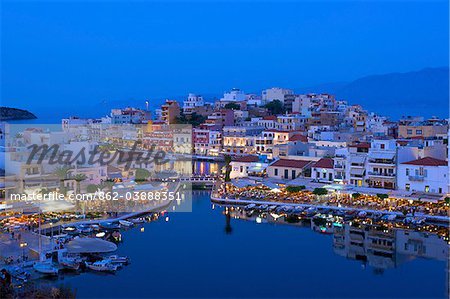 Lac de Vouliseni à Agios Nikolaos, Crete, Grèce