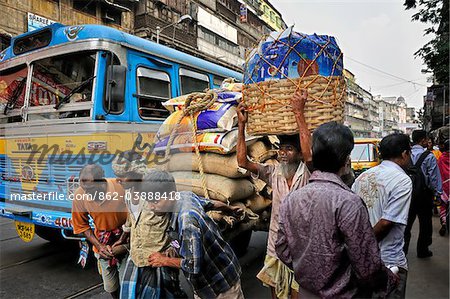 Embouteillage à Kolkata (Calcutta), Inde