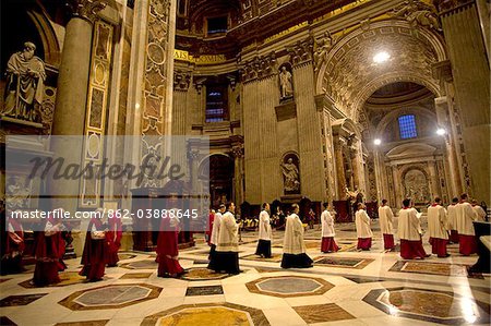 Rome, Italy; Cardinals from all over the world attending a mass for the ordinance of new priests