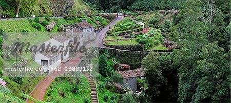 Ribeira dos Caldeiroes Nature Reserve at Achada, Nordeste.  Sao Miguel, Azores islands, Portugal