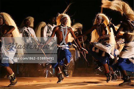 Kigali, Rwanda. The Intore dancers perform at FESPAD Pan African dance festival.