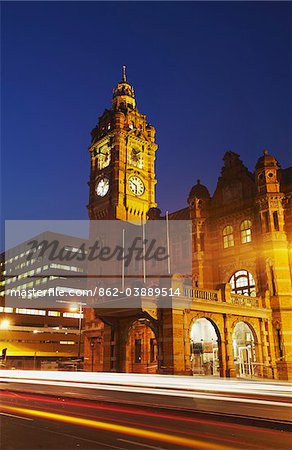 Hôtel de ville à la nuit tombante, Pietermaritzburg, KwaZulu-Natal, Afrique du Sud