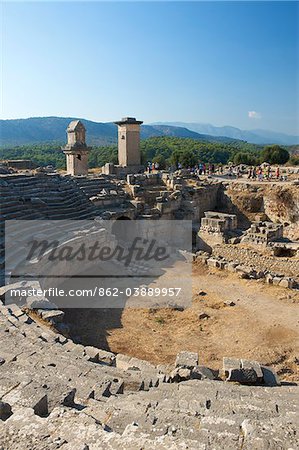 Amphitheatre in Xanthos, Lykia, Aegean, Turquoise Coast, Turkey