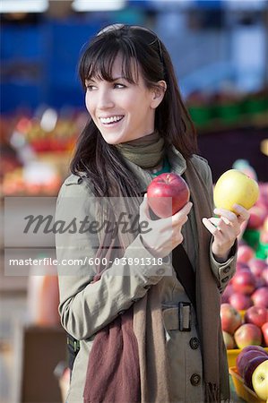 Woman at Outdoor Market, Montreal, Quebec, Canada