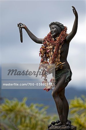 Statue, Koloa, Kauai, Hawaii, USA