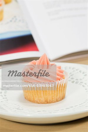 Cupcake on plate