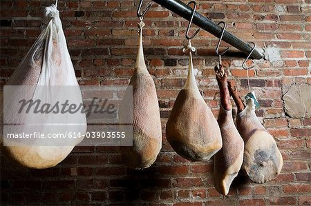 Trocken gepökelte Schinken Schinken