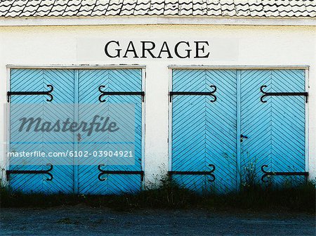 Un garage, Suède.