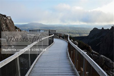 Boardwalk und landschaftlich Lookout, Ben Lomond Nationalpark, Tasmania, Australien