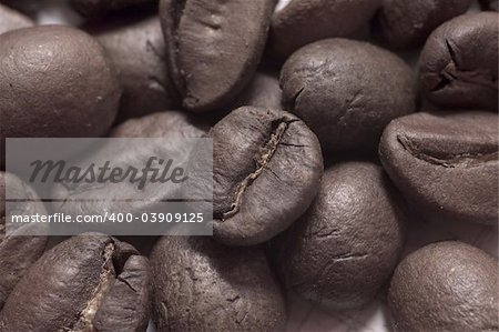 Coffee beans closeup