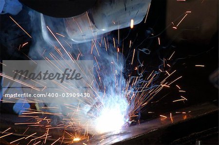 Welder at work