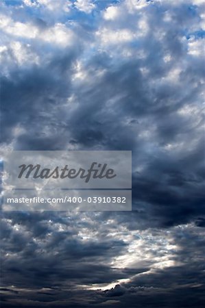 Evening skies with dramatic clouds