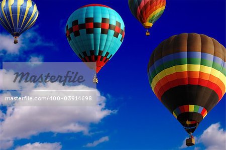 Hot Air Balloons racing in the sky