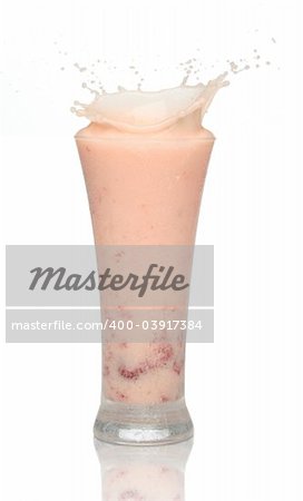 Strawberry milkshake splash