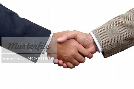 Business handshake with clipping path