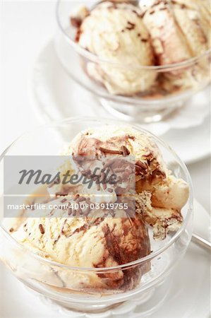 Delicious tiramisu ice cream for hot summer