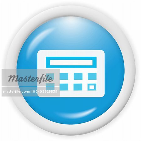 3d blue icon symbol - web design graphics