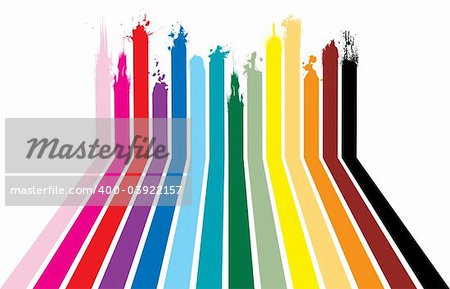 Abstract striped rainbow background ideal to place text upon or as a desktop