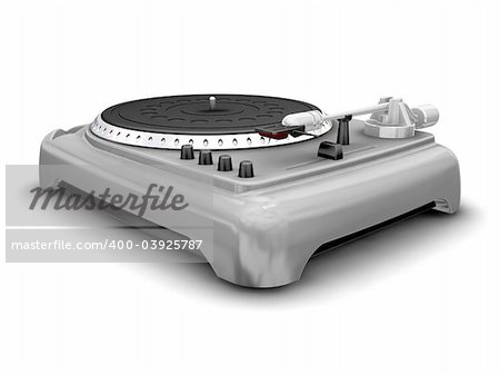 3D render of a turntable