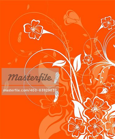 Flower background, element for design, vector illustration