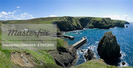 mullion cove cornish coast cornwall england uk