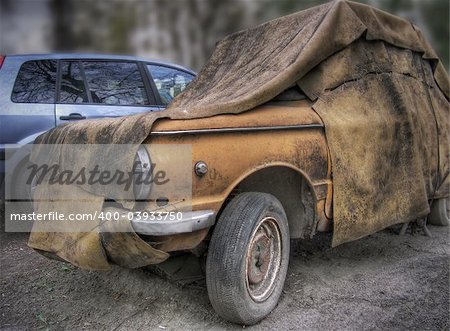 Photo of old car made in Moscow.