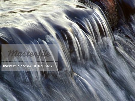 Flowing water taken with a slow shutter speed in a river stream