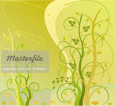 Abstract  artistic vector floral  background illustration