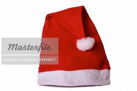 Santa Claus cap isolated over white background