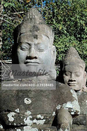 Asura statue at south gate, Siem Reap, Cambodia