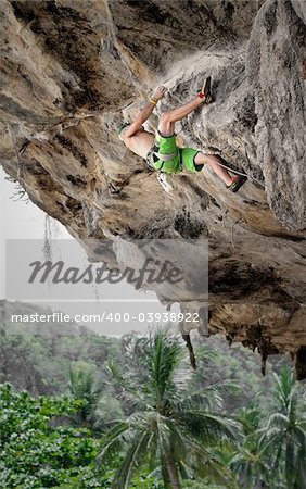 climbing in the jungel thailand