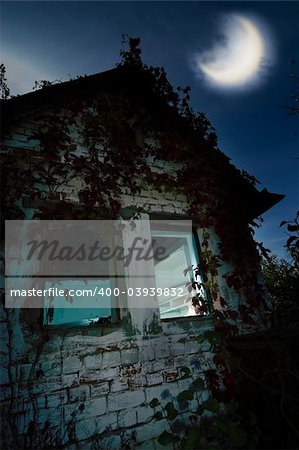 Image of Haunted house - good background for halloween cards