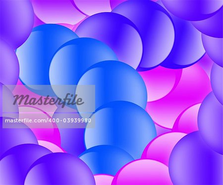 A colorful pastel swirl of shiny bubbles.