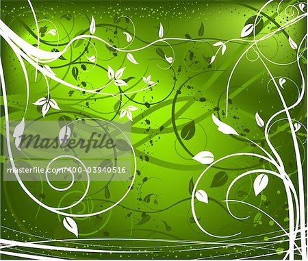 Abstract floral  background - vector