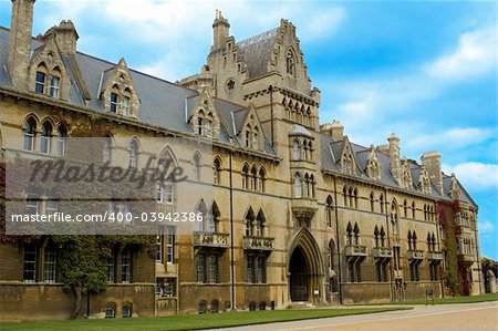 Christchurch University's facade in Oxford, England