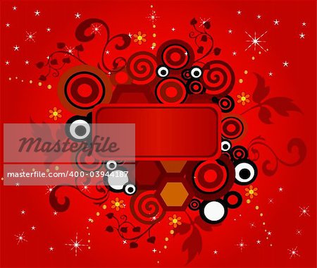 Abstract  artistic  floral background - vector