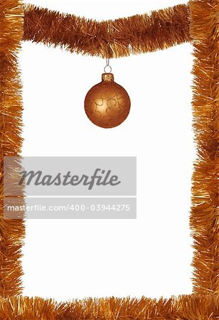 Christmas frame decoration isolated on white (Collage)
