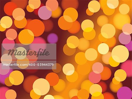 Christmas background with glowing lights, vector