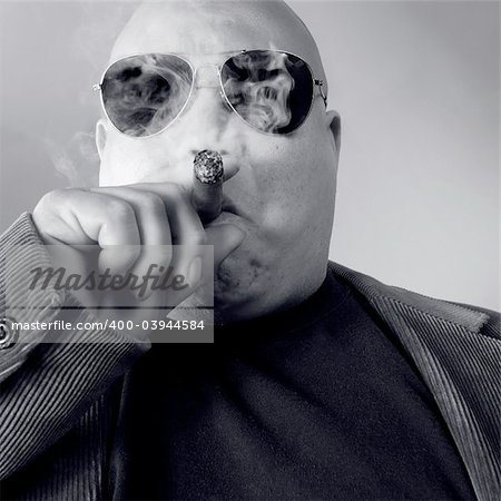 The big Boss, Head Honcho, Top Dog...  An image of the Man in charge, smoking a cigar.