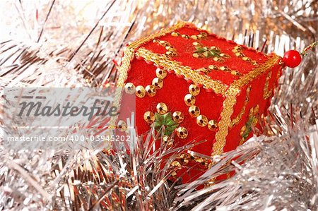 Christmas tree decoration: red box