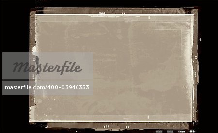 Computer designed highly detailed grunge textured retro film frame background. Nice grunge element for your projects