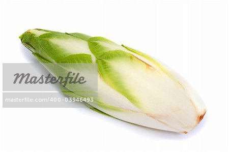 image series of fresh vegetables on white background - Chicory