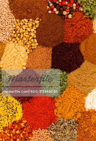 Healthy organic spices and herbs