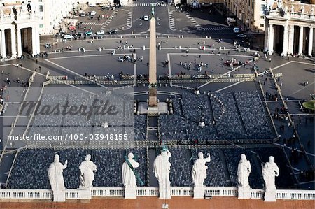 Looking down upon St. Peter's Square.