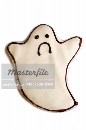 Halloween cookie isolated on white background